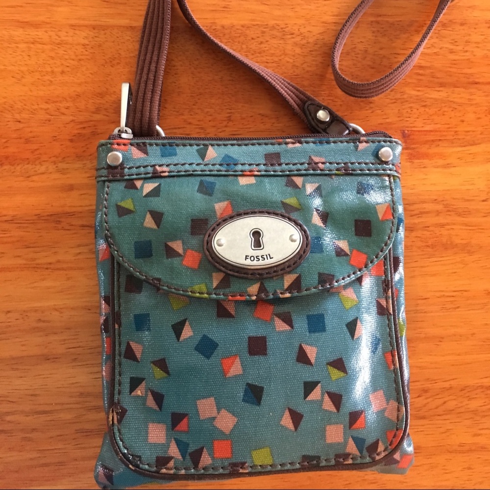 Fossil key per canvas handbag